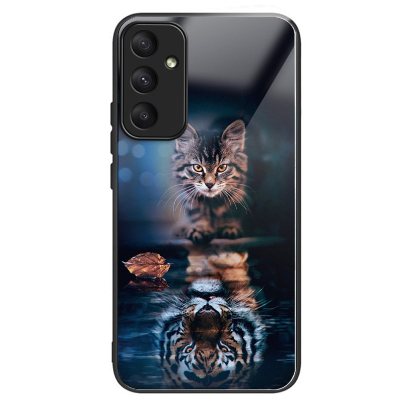 Samsung Galaxy A55 5G Gehard glazen katten en tijgers hoesje