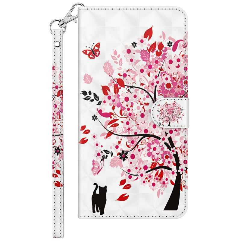 Housse Samsung Galaxy A15 5G / A15 Arbre Rouge à Lanière