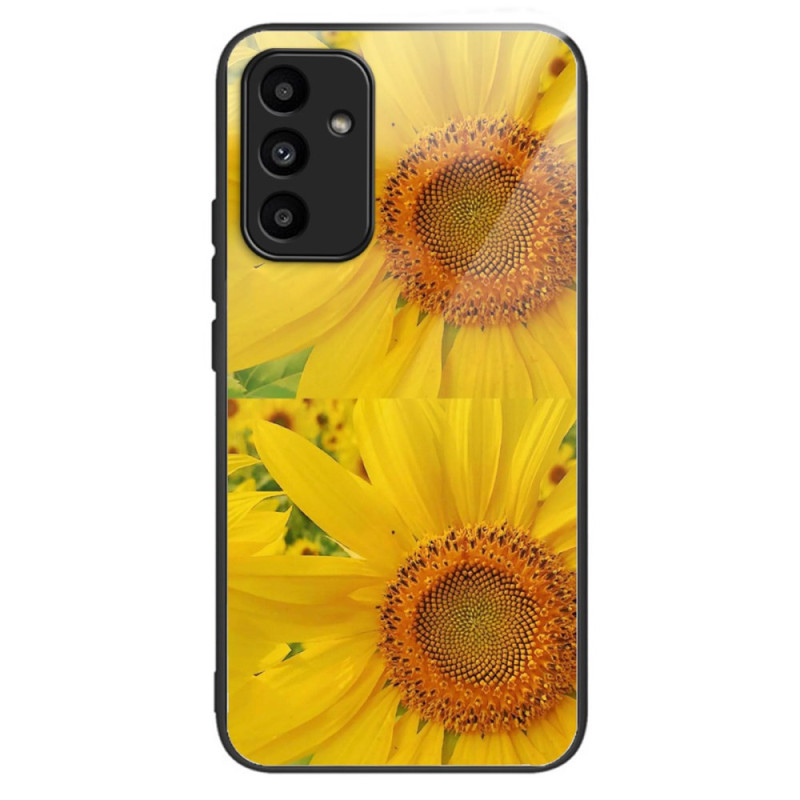 Samsung Galaxy A15 5G / A15 Zonnebloem Gehard Glas Hoesje