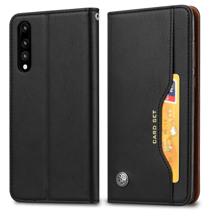 Flip cover Huawei P20 kunstlederen kaarthoesje