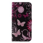 Hoesje Huawei P20 Lite Vlinders en Bloemen Hoesje Huawei P20 Lite Vlinders en Bloemen