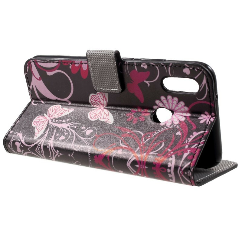 Hoesje Huawei P20 Lite Vlinders en Bloemen Hoesje Huawei P20 Lite Vlinders en Bloemen