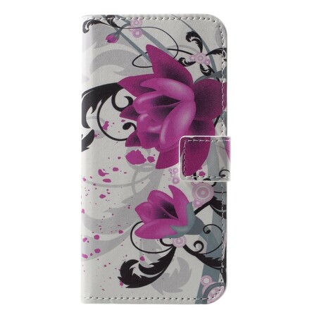 Huawei P20 Lite hoesje met tropische bloemen