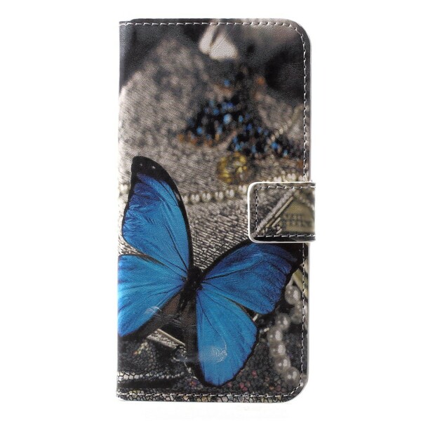 Hoesje Huawei P20 Lite Vlinder Blauw