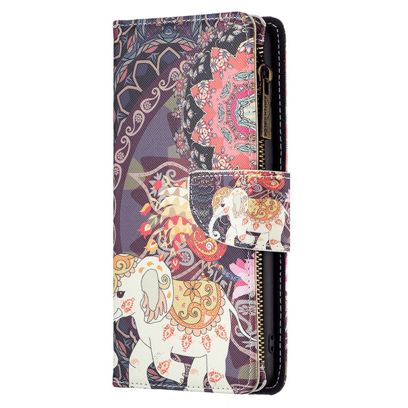 Hoesje Xiaomi Redmi Note 13 Pro 4G / Poco M6 Pro 4G Portemonnee Tribal Olifant met Koord
pje