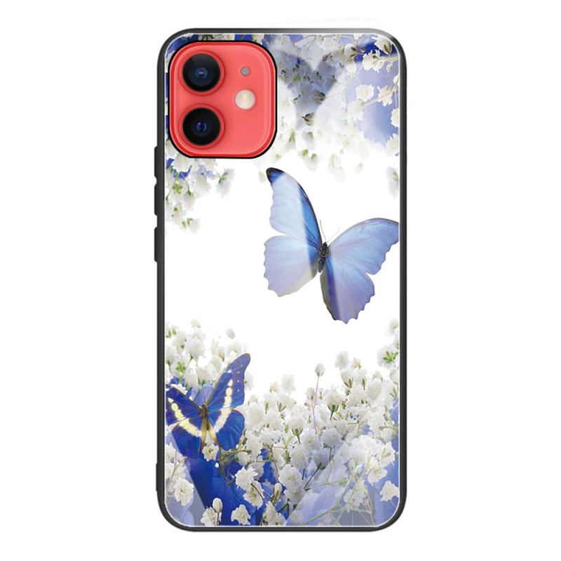 Vlinders en bloemen iPhone 11 Gehard glazen hoesje