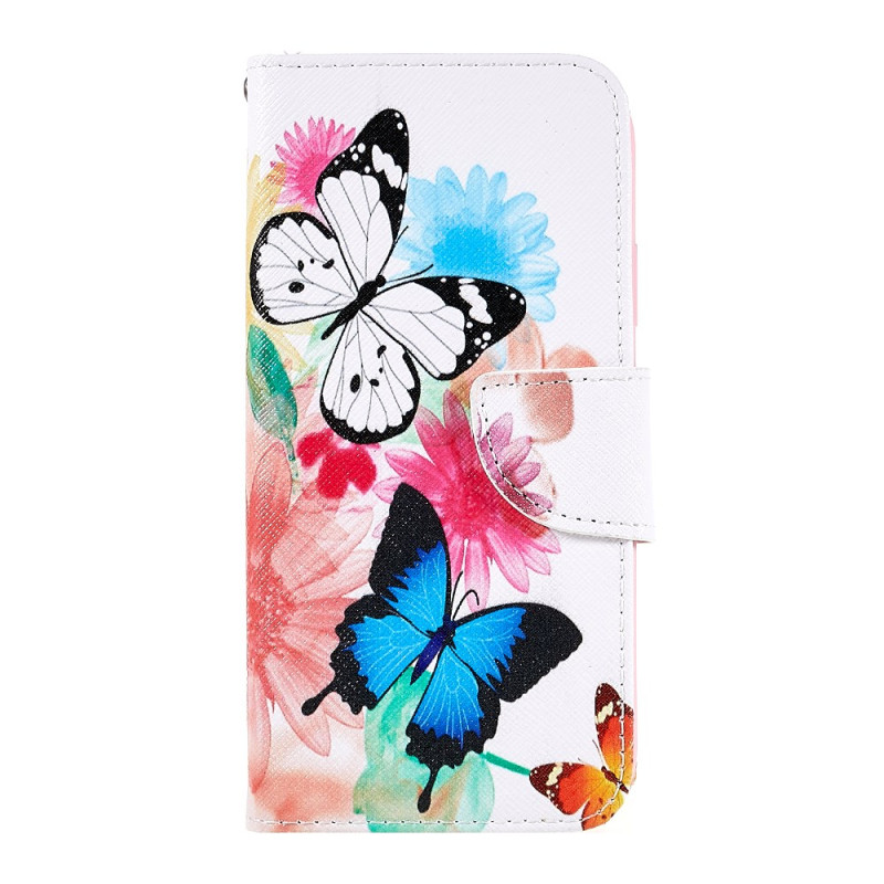 Aquarel Vlinders en Bloemen iPhone XR hoesje
