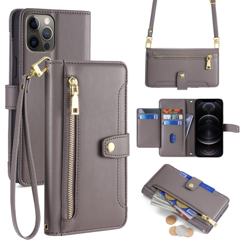 Hoesje voor iPhone 12 / 12 Pro met riem en schouderband