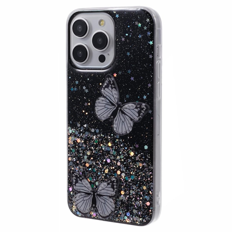 Hoesje iPhone 12 / 12 Pro Glitter Vlinders