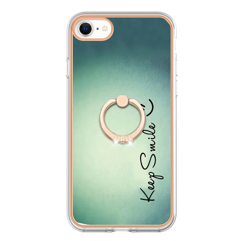 Hoesje iPhone SE3 / SE 2 / 8 / 7 Keep Smile Support Ring
