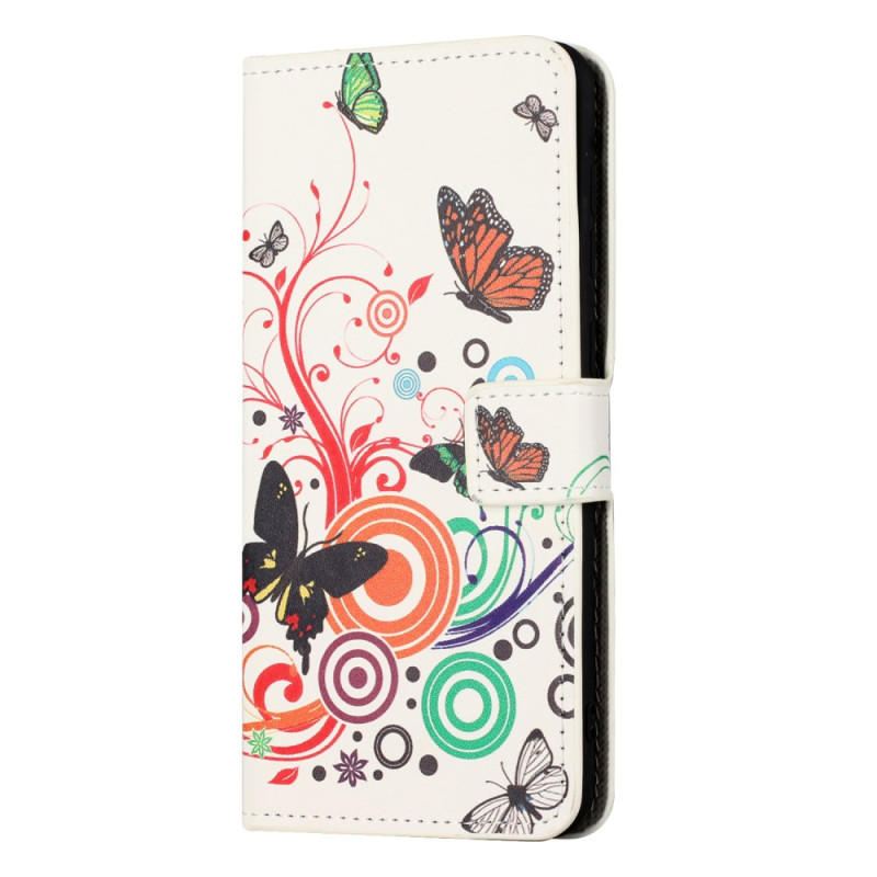 Samsung Galaxy Xcover 7 hoesje Vlinders op witte achtergrond