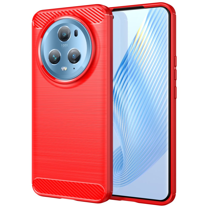 Honor Magic 5 Pro Geborsteld Koolstofvezel Hoesje