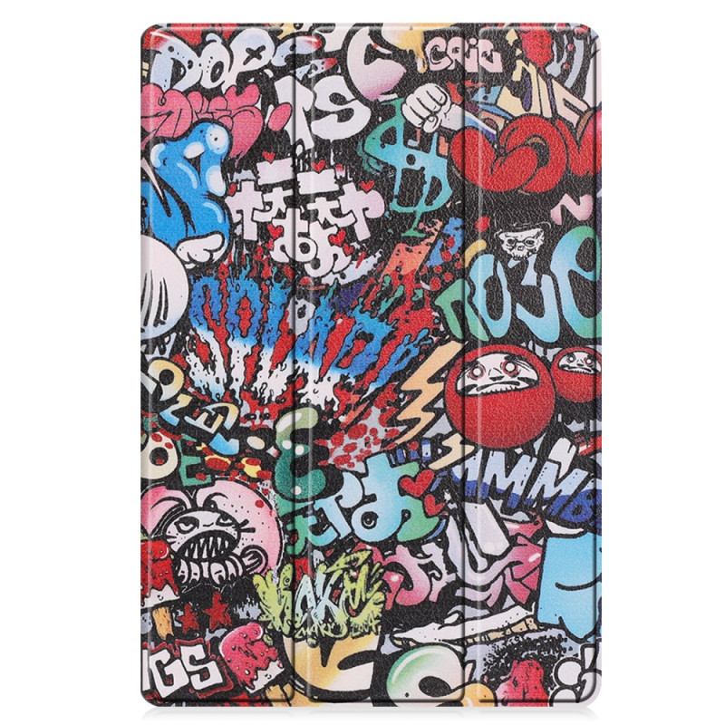 Smart CaseSamsung Galaxy Tab S9 FE Plus Graffiti Stylus Hoesje