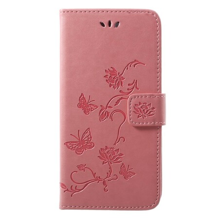 Hoesje Huawei P20 Pro Vlinders en bloemen met riem