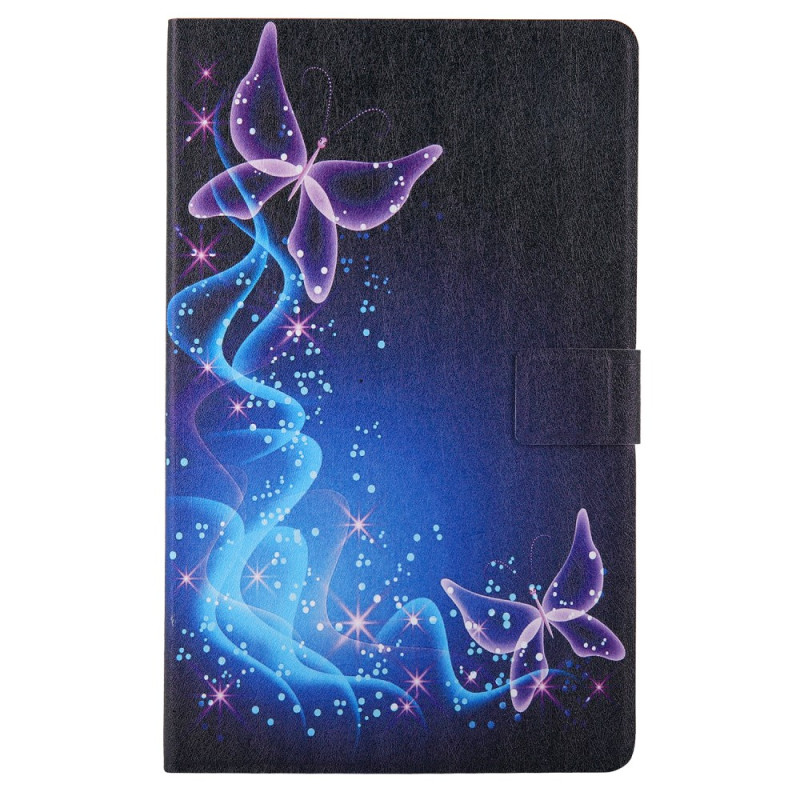 Samsung Galaxy Tab A9 hoesje paarse vlinders