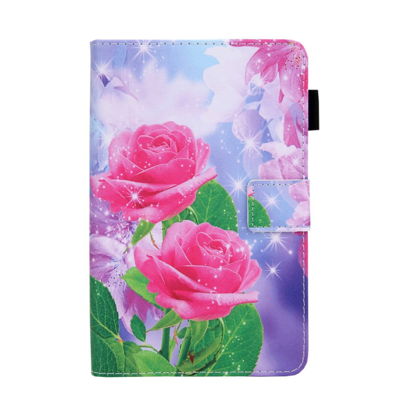 Samsung Galaxy Tab A11 / A9 Roze Bloem Hoesje