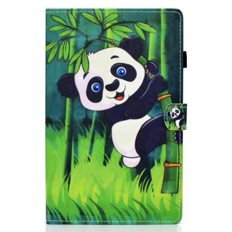 Samsung Galaxy Tab A9 Panda hoesje op bamboe