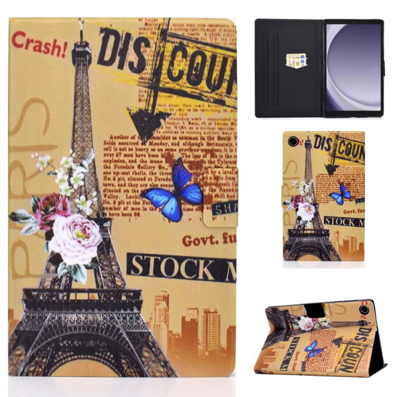 Samsung Galaxy Tab A11 / A9 Eiffeltoren Vintage Hoesje