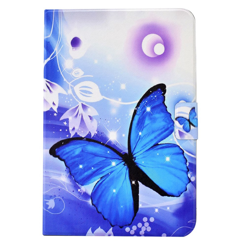 Hoesje Samsung Galaxy Tab A11 / A9 Vlinder Blauw Fantasie