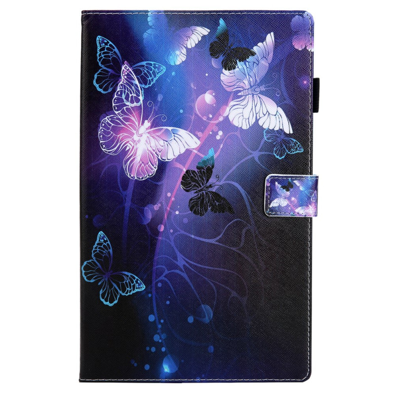 Samsung Galaxy Tab A9 Plus hoesje paarse vlinders