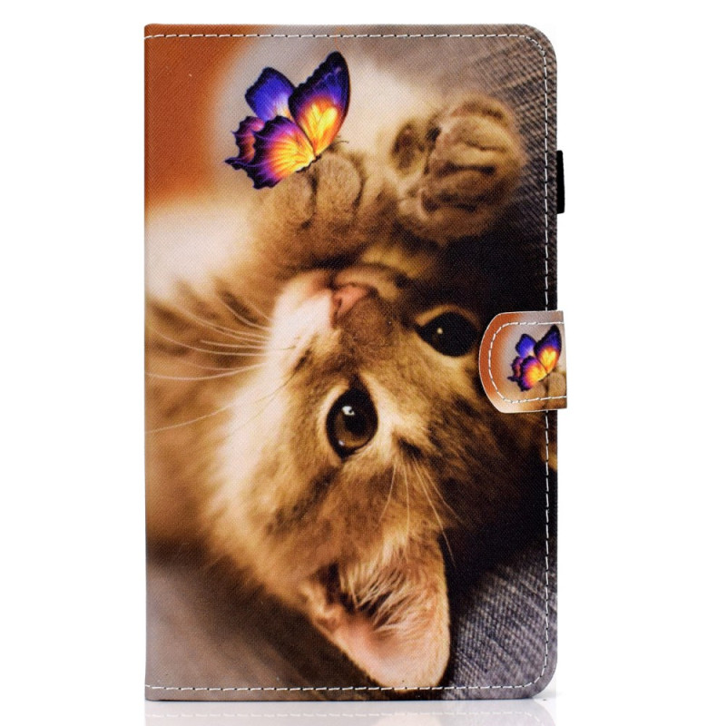 Samsung Galaxy Tab A11 Plus / A9 Plus Hoesje Vlinder en Kat