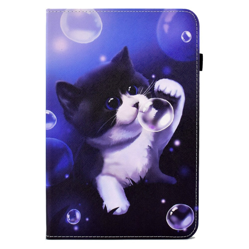Samsung Galaxy Tab A11 Plus / A9 Plus Hoesje Bubbels en Kat