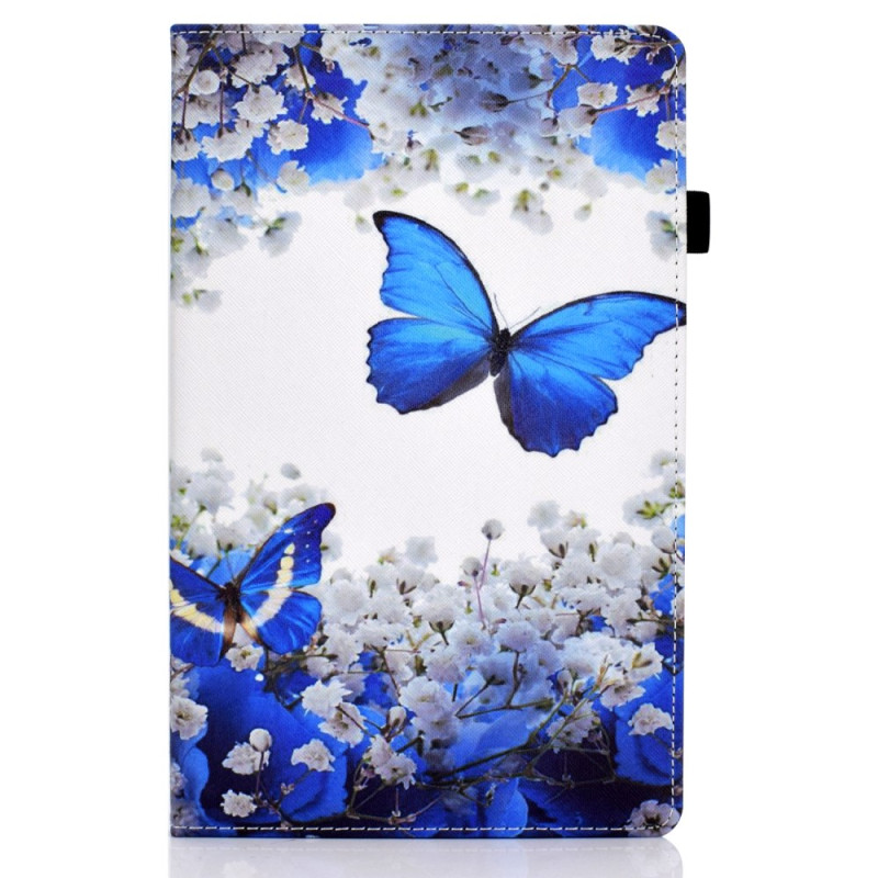 Samsung Galaxy Tab A11 Plus / A9 Plus Lente Blauw Hoesje Vlinders