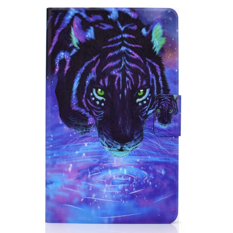 Samsung Galaxy Tab A11 Plus / A9 Plus Sterre tijger en lucht hoesje