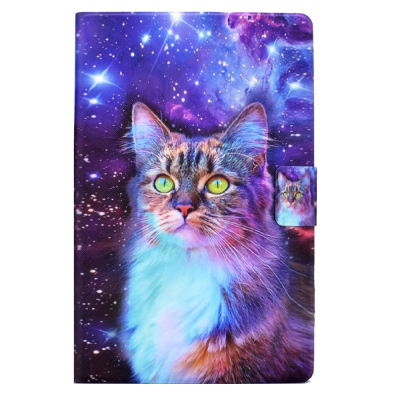 Samsung Galaxy Tab A11 Plus / A9 Plus Sterrenhemel en kattenhoesje