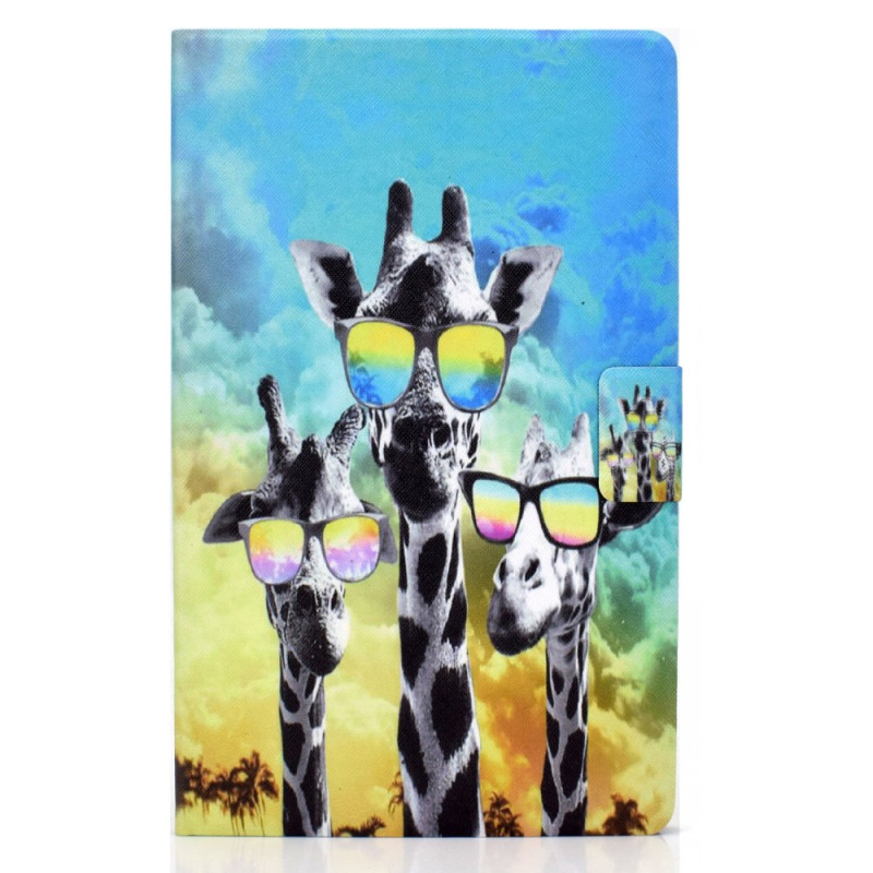 Hoesje Samsung Galaxy Tab A11 Plus / A9 Plus Giraffen met Bril