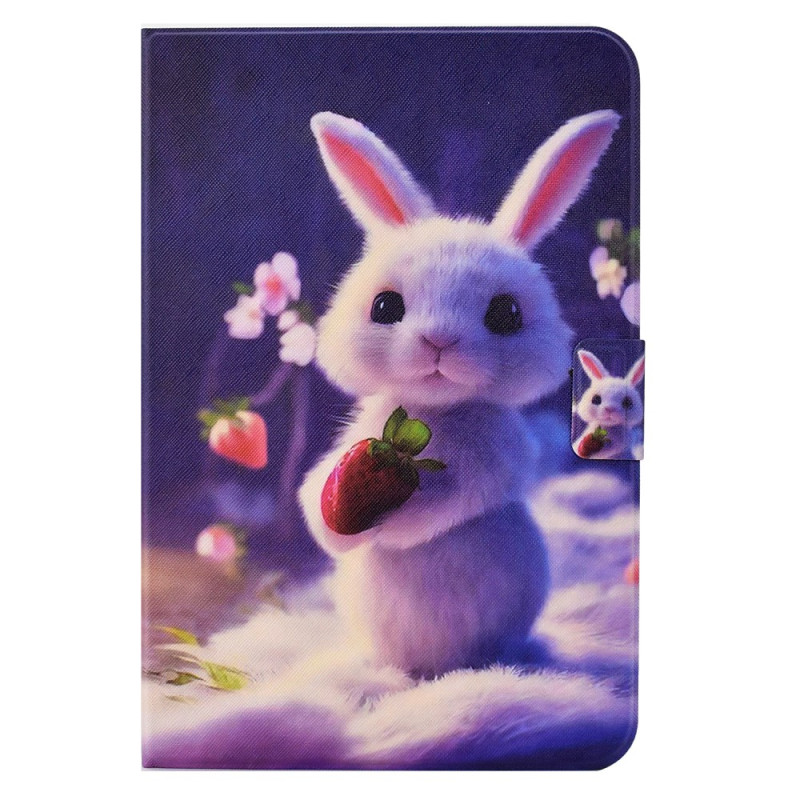 Samsung Galaxy Tab A11 Plus / A9 Plus Aardbei Konijn Hoesje