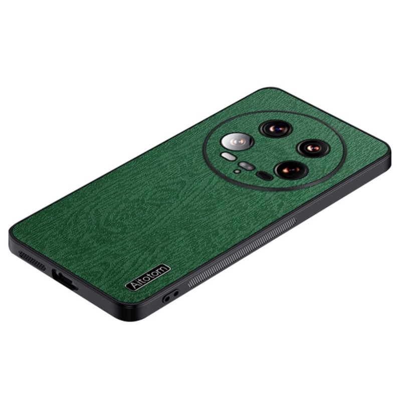 Xiaomi 14 Ultra Style Leren Etui Houtstructuur