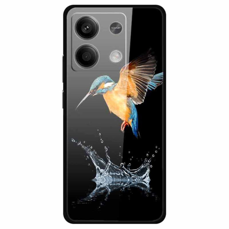 Xiaomi Redmi Note 13 5G Geval met getemperd glas en gekroonde vogel