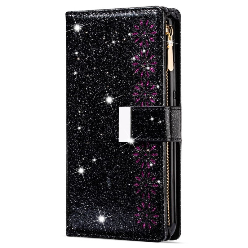 Hoesje Xiaomi Redmi Note 13 5G Glitter Ritssluiting Portemonnee