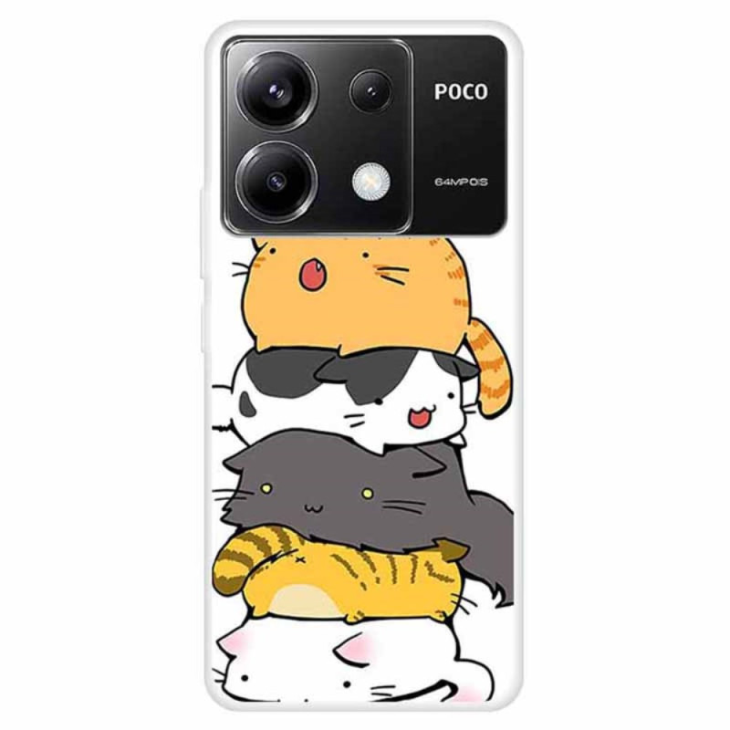 Xiaomi Redmi Note 13 Pro 5G / Poco X6 5G Etui Gestapelde Katten