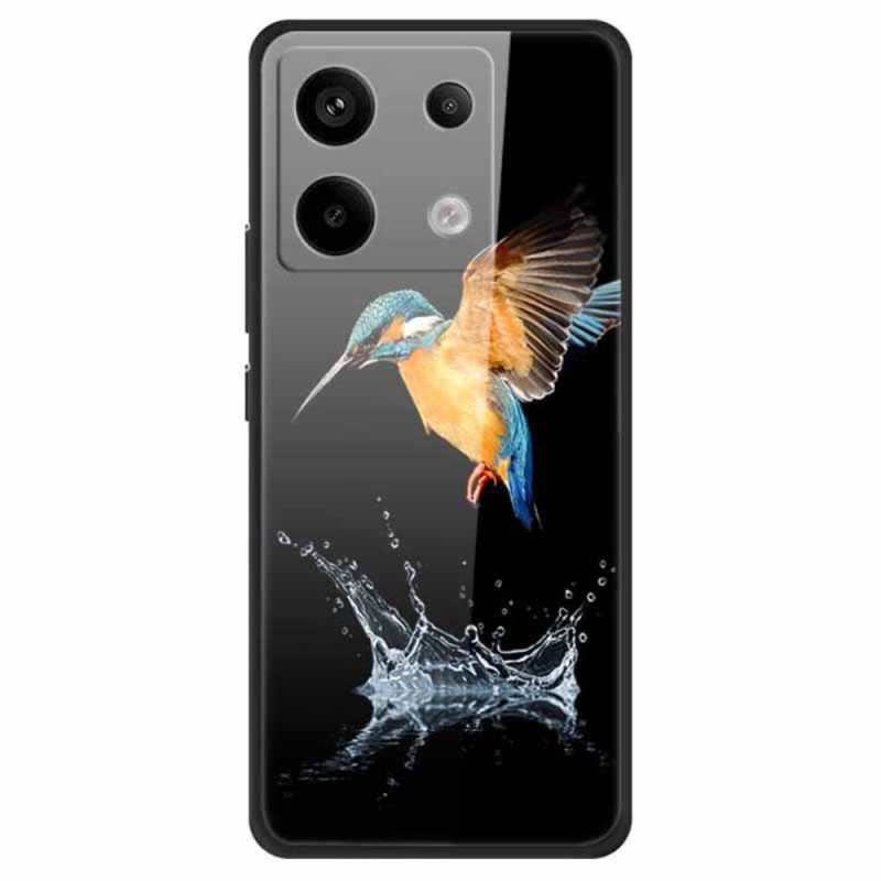 Xiaomi Redmi Note 13 Pro 5G / Poco X6 5G Geval Gehard Glas Gekroonde Vogel