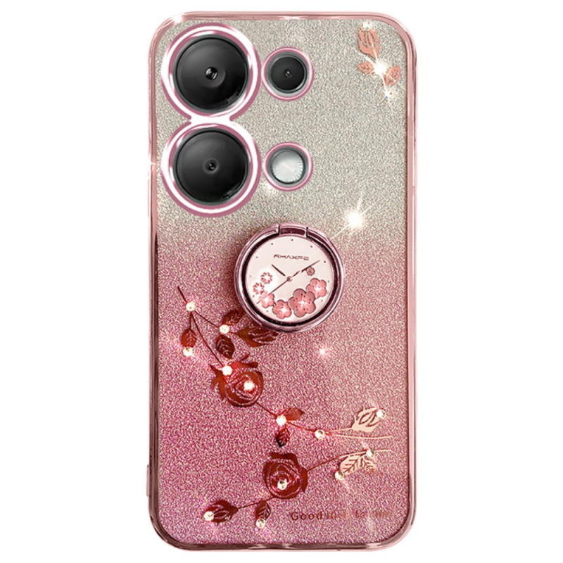 Xiaomi Redmi Note 13 4G Hoesje Glitter en Strass KADEM Ring Stand