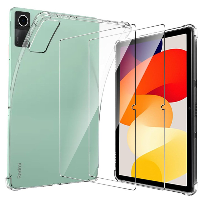 Xiaomi Redmi Pad SE Geval met 2 Gehard Glas Screenprotectors
