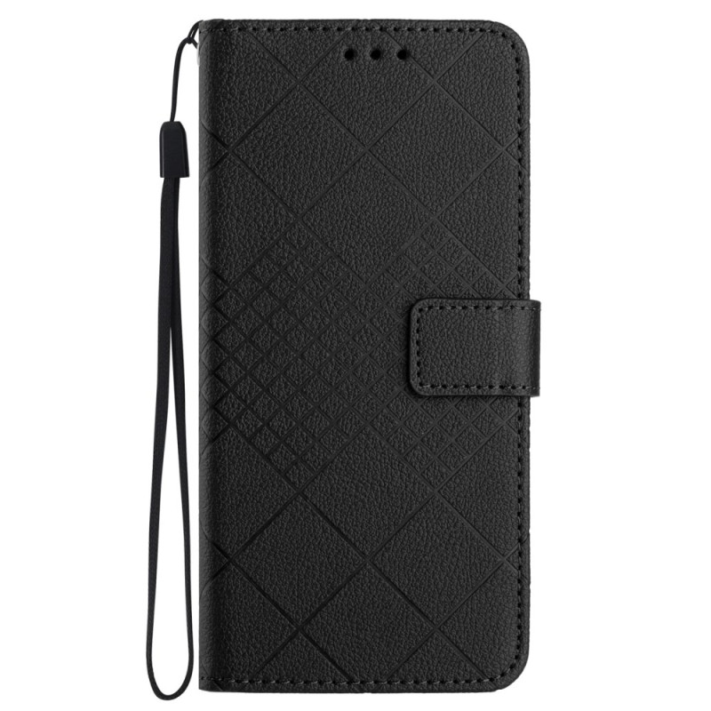 Honor 90 Smart hoesje lychee textuur diamantpatroon