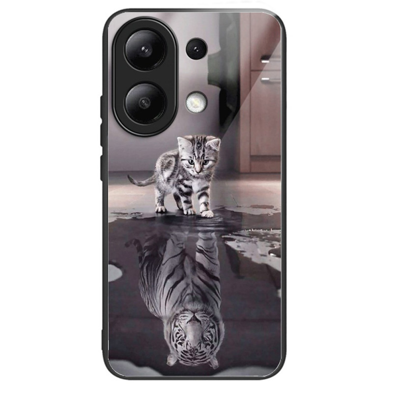 Xiaomi Redmi Note 13 4G Geval van gehard glas Kat en tijger