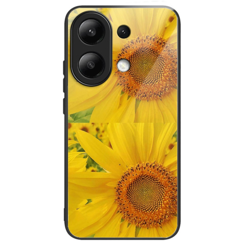 Xiaomi Redmi Note 13 4G gehard glas zonnebloem behuizing