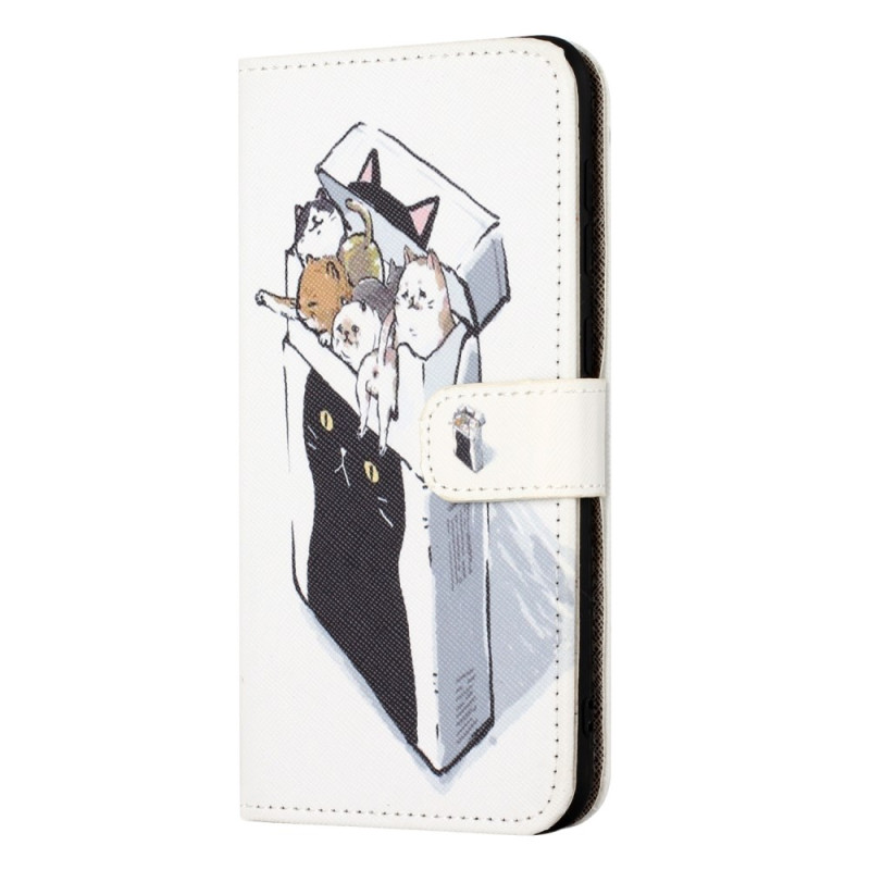 Hoesje Samsung Galaxy M15 5G Cats in Lanyard Box