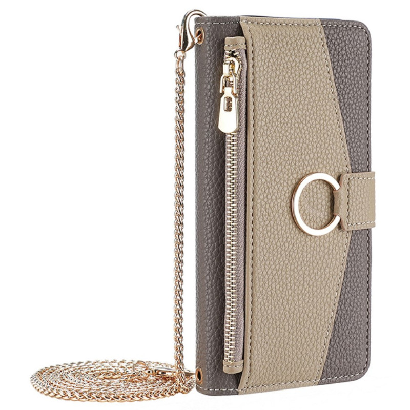 Samsung Galaxy M15 5G Portemonnee Hoesje Spiegel en Ketting