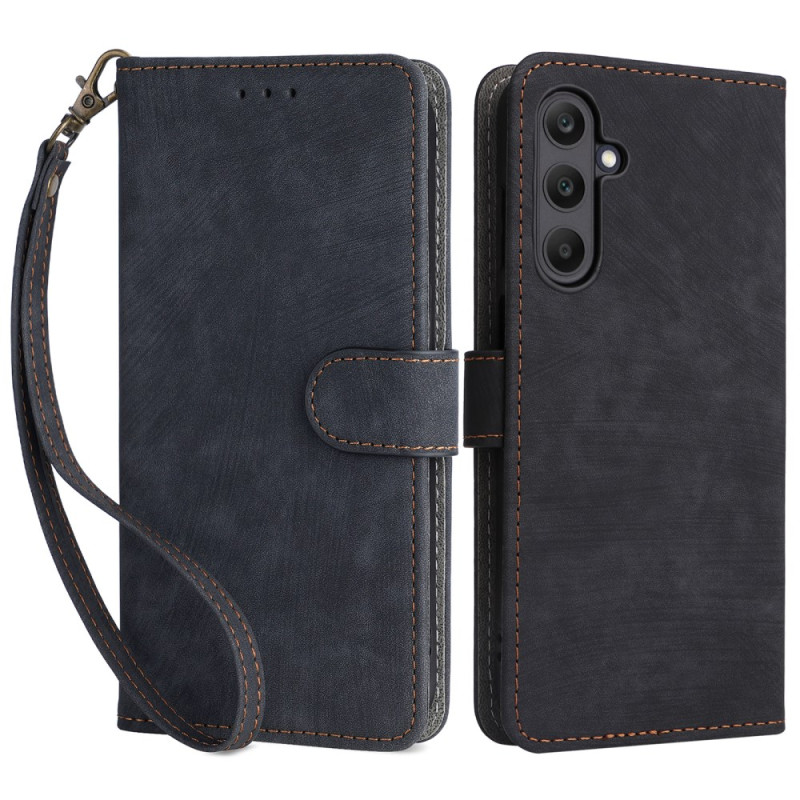 Samsung Galaxy M15 5G Suede Etui met RFID-slot en riempje