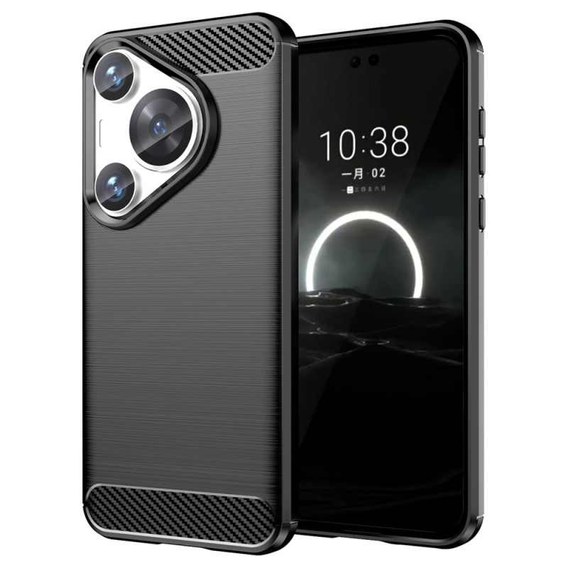 Huawei Pura 70 Pro Geborsteld Koolstofvezel Hoesje