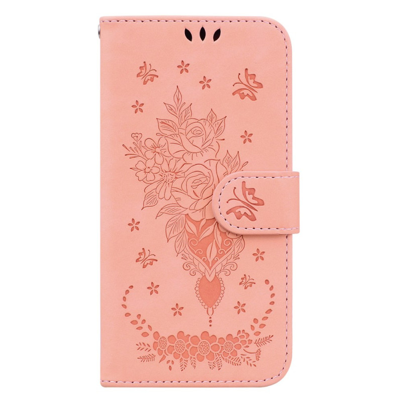 Oppo A79 5G Rose en Vlinder Hoesje