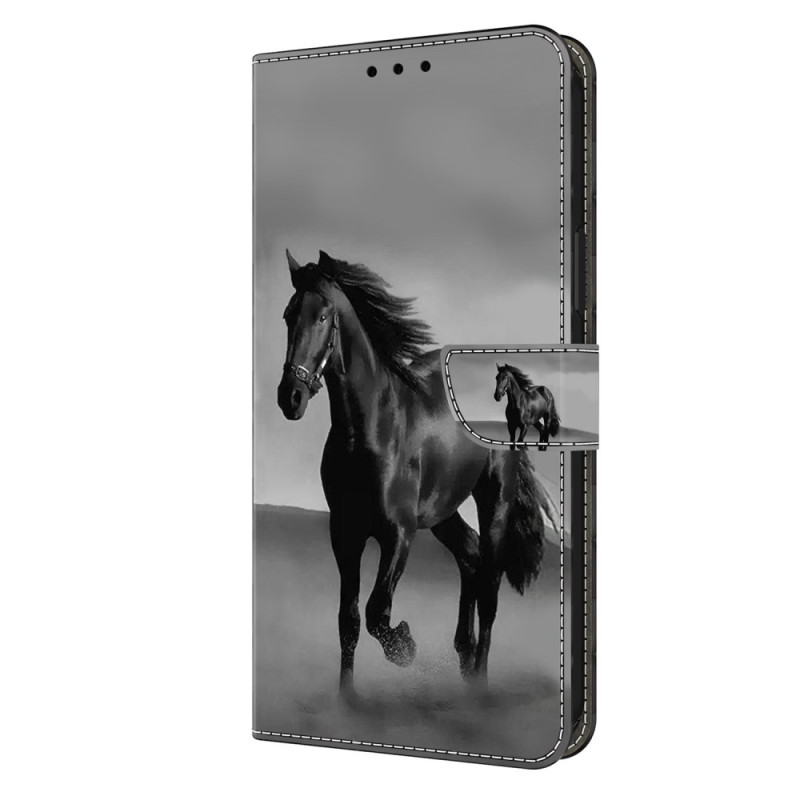 Oppo A38 / A18 Etui voor zwart paard