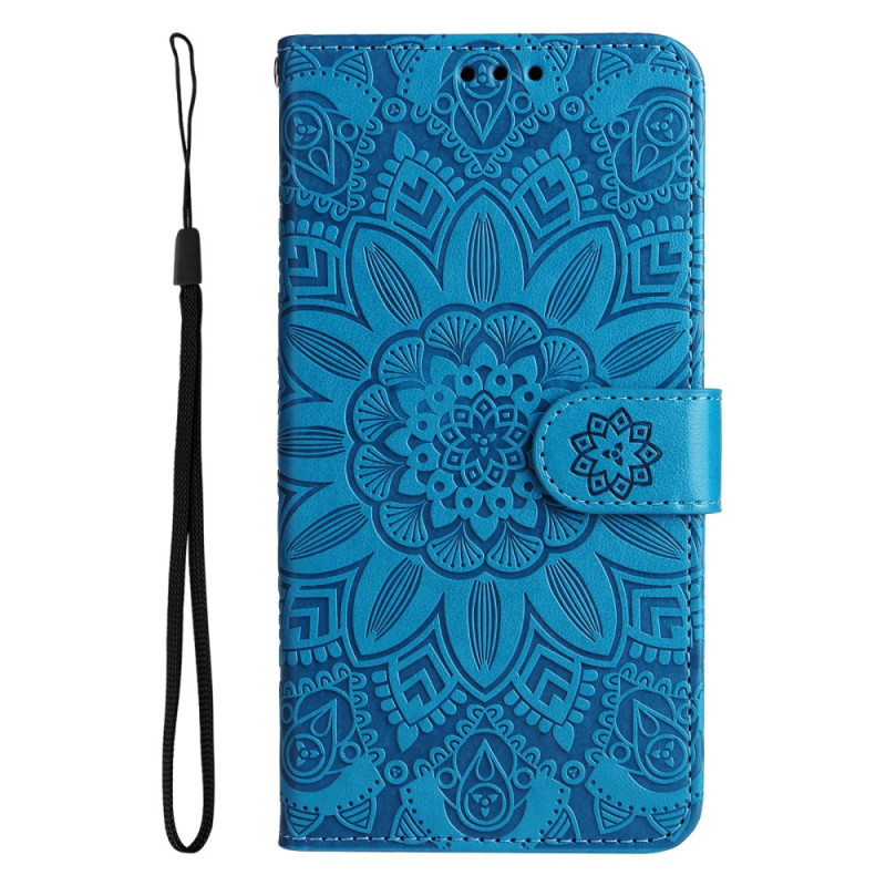 Oppo A38 zonnebloempatroon hoesje met riem