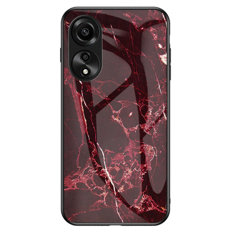 Oppo A78 Marmer Gehard Glas Hoesje