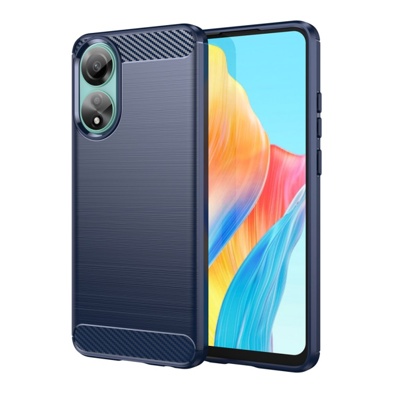 Oppo A78 Geborsteld Koolstofvezel Hoesje